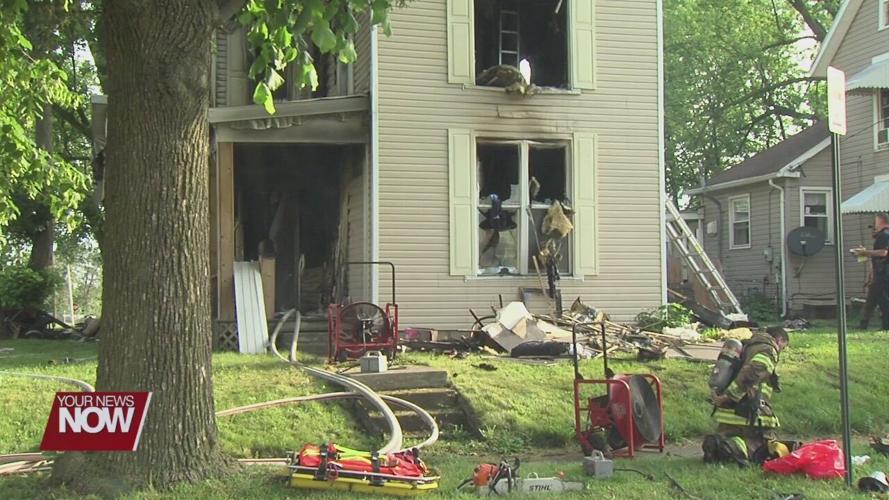 Two alarm fire destroys Lima home Tuesday morning