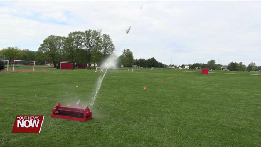 Physics students at Shawnee have a blast with annual Bottle Rocket Launch competition
