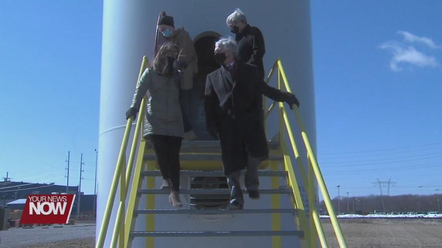Latta gets up close and personal with wind turbines in Findlay