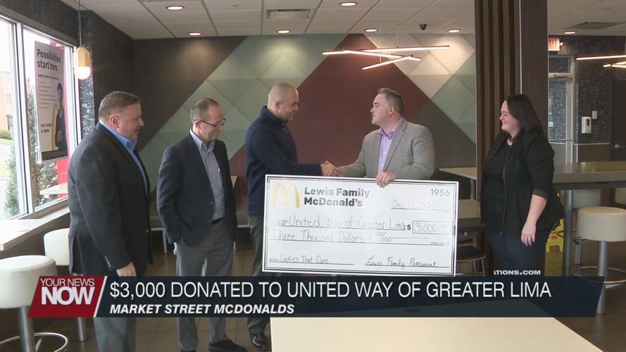 United Way of Greater Lima receives donation from the Lewis Family McDonald's