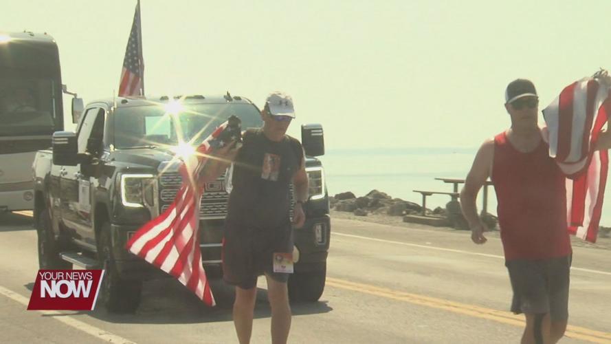Celina man runs his own marathon, honors fallen police officer and raises thousands of dollars for Veterans