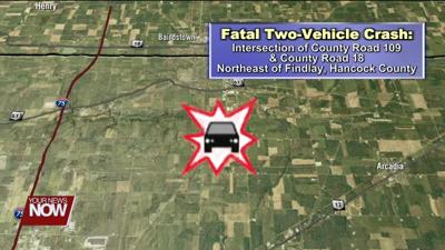 Bloomville man killed in afternoon car crash in Hancock County