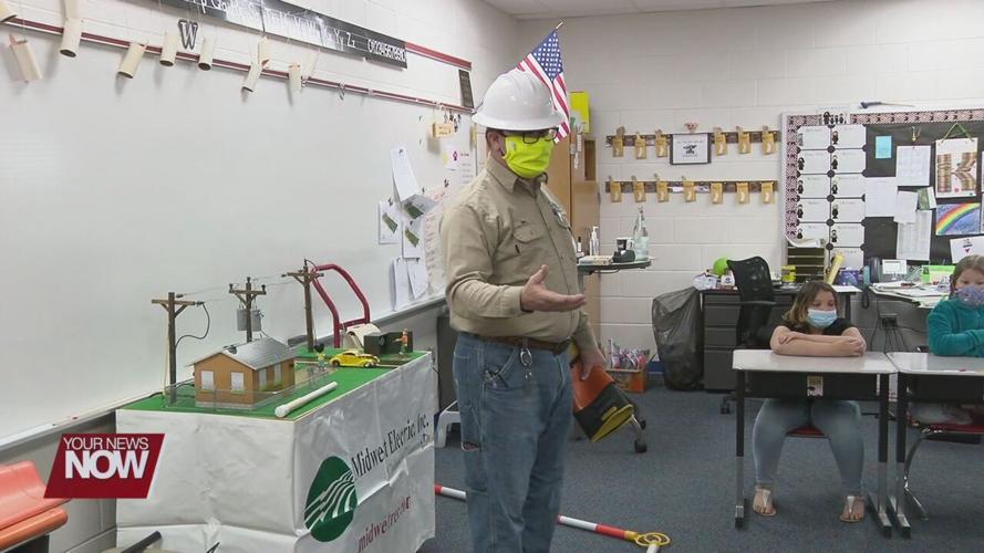 Van Wert Elementary students learn about electric safety Tuesday
