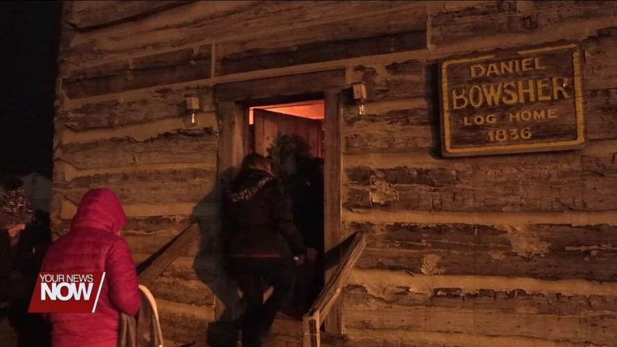 Cridersville Historical Society continues Christmas tree lighting tradition at Daniel Bowsher Log Cabin