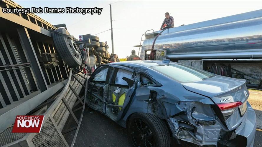 Semi overturns in two-vehicle crash on US 127 in Van Wert County