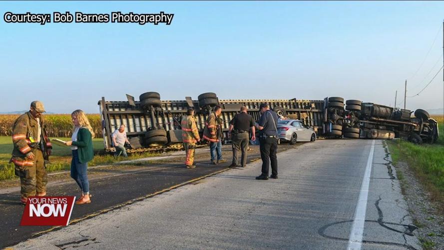 Semi overturns in two-vehicle crash on US 127 in Van Wert County