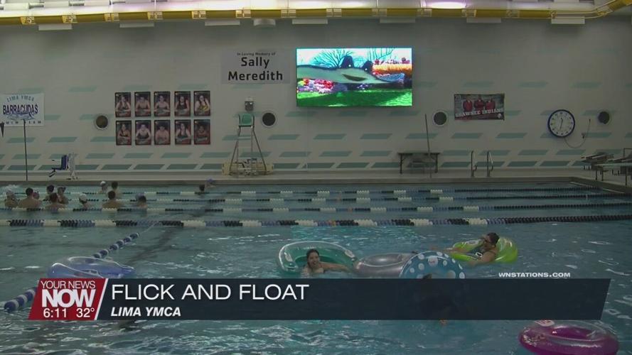 Lima YMCA hosts family movie night in the pool