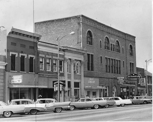 West Main Southside old businesses Flash IOOF front 1960's