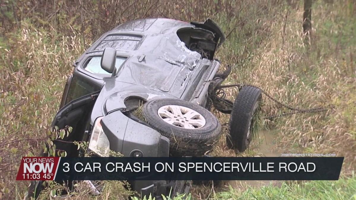 3 vehicle crash at intersection of Defiance Trail and Spencerville Road