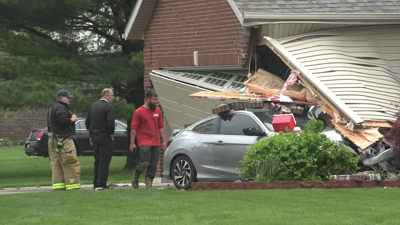 Driver collides with a house in American Township