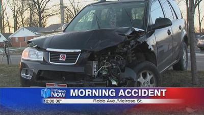 Morning vehicle crash on West Robb Avenue