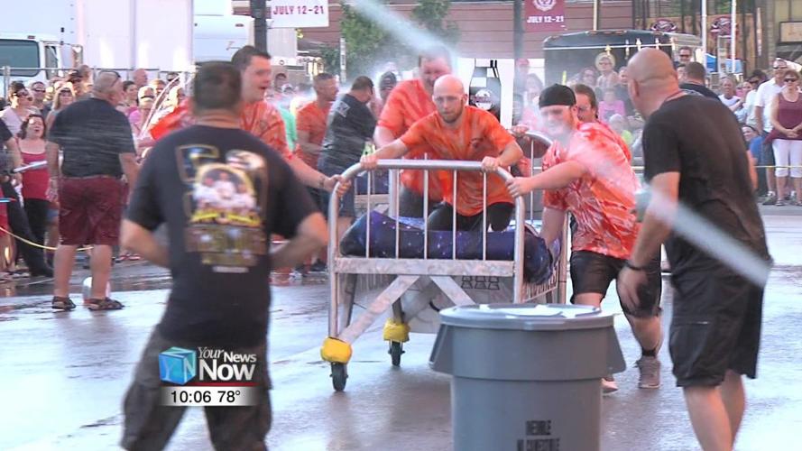Fierce competition at this year's Summer Moon Festival Bed Races 1.jpg
