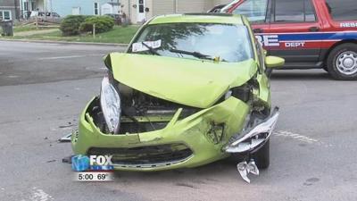 Two injured in car crash on Elm Street