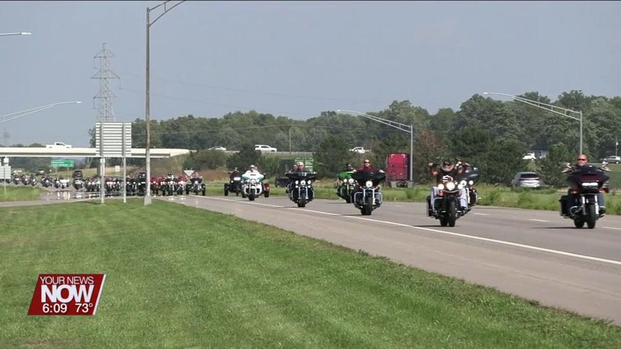Bikers from all over ride in the 2023 Fort Fest Biker escort to honor America's soldiers