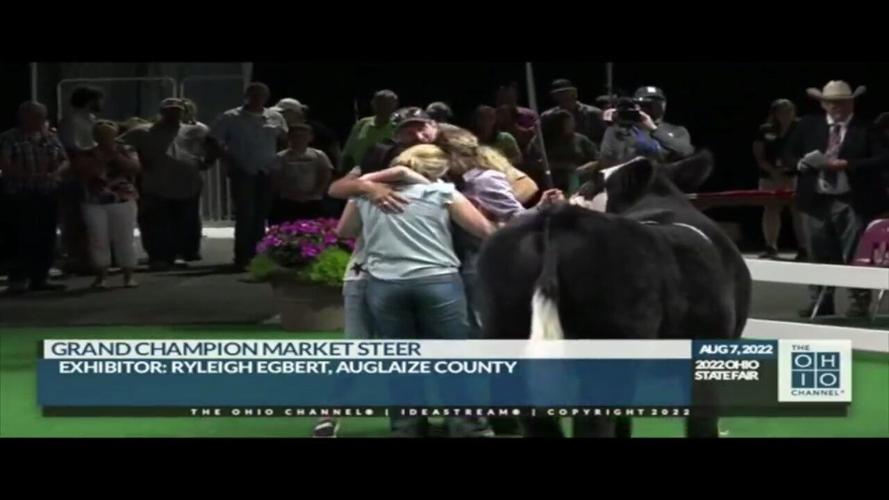 An Auglaize County Grand Champion Steer sold for $225,000 at State Fair