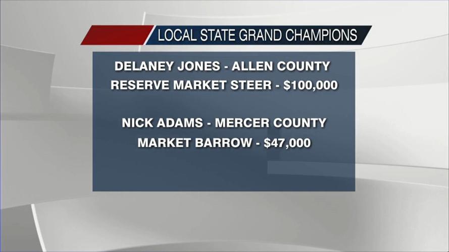 An Auglaize County Grand Champion Steer sold for $225,000 at State Fair