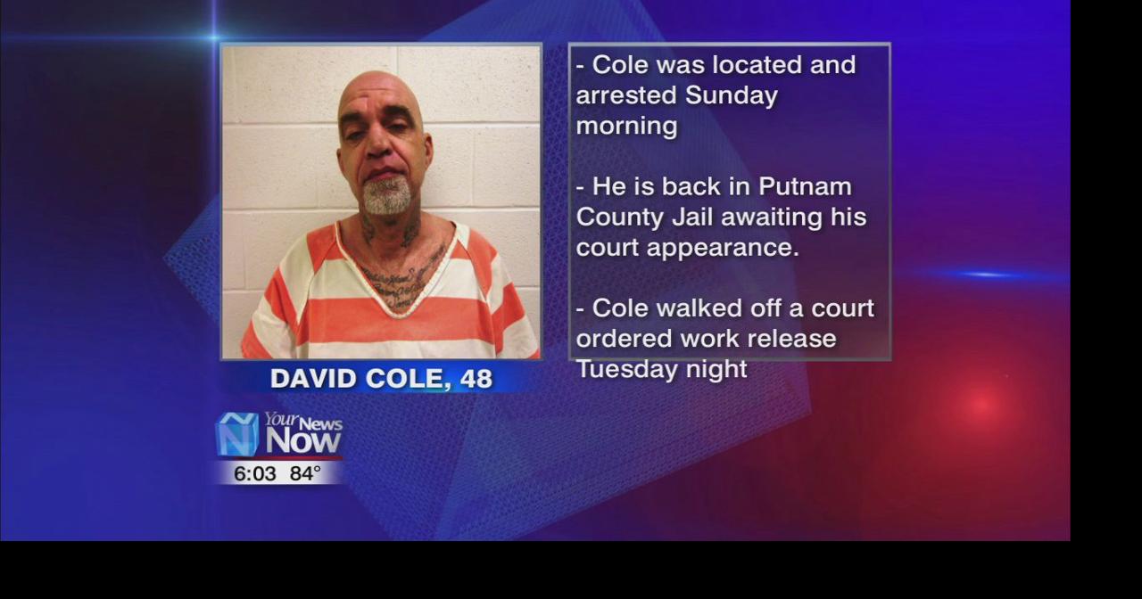 The Putnam County inmate that walked off, is back in custody News