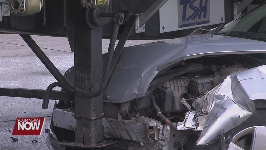 One sent to the hospital in crash