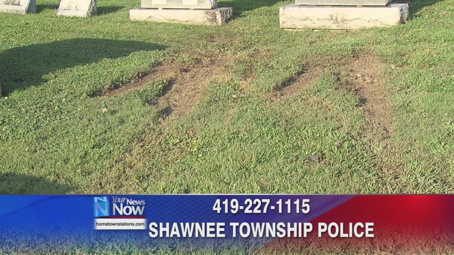 Hit-skip accident damages fence and gravestones at Gethsemani Cemetery 2.jpg