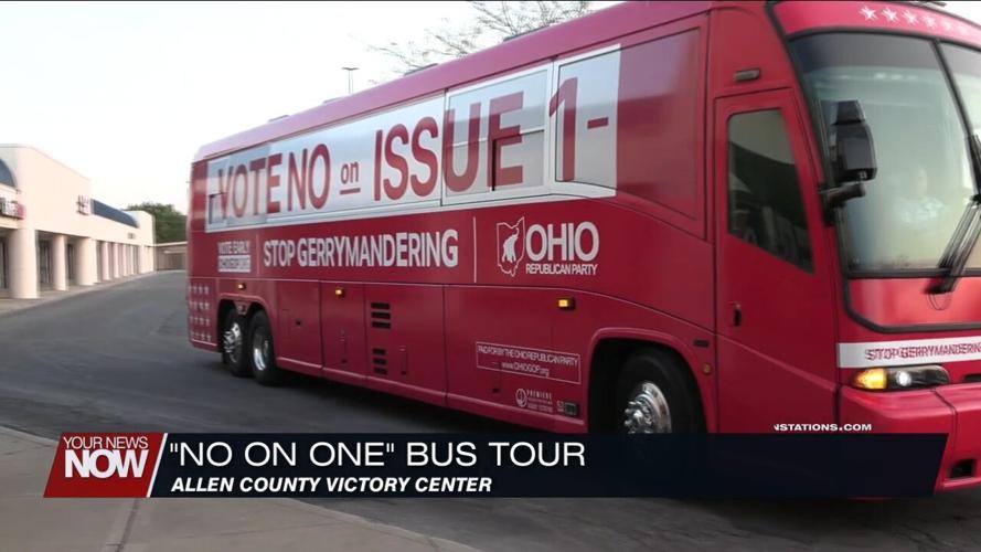 Ohio Republican Party's "No on One" bus tour rolls into Lima