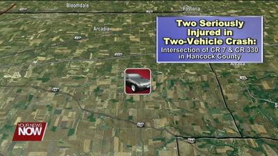 2 people seriously injured during a crash in rural Hancock County Friday night.jpg