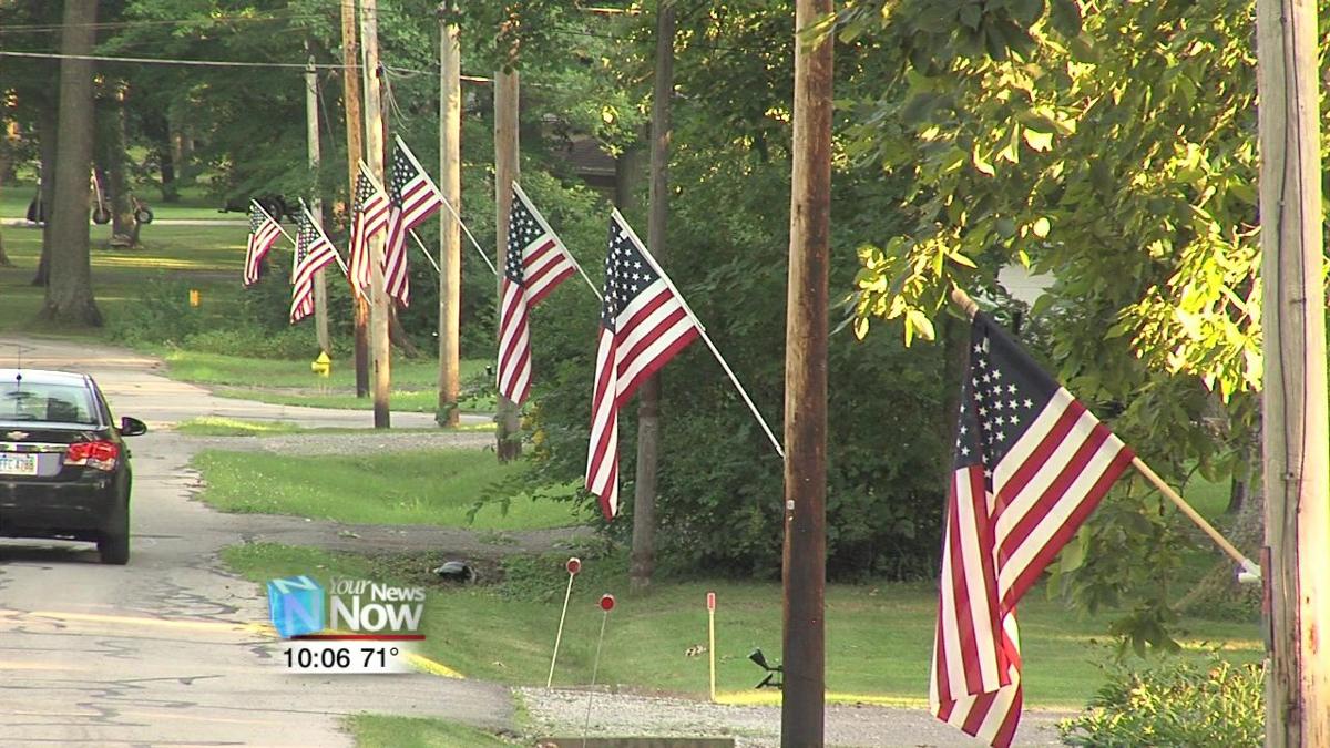 Oakview Subdivision neighbors show patriotism through flag project