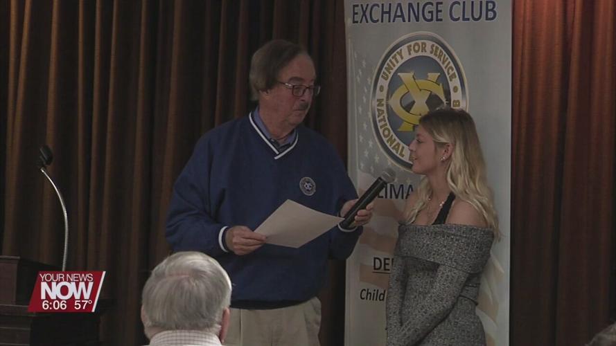 Lima Senior's Dalton Hahn named Exchange Club's Youth of the Year