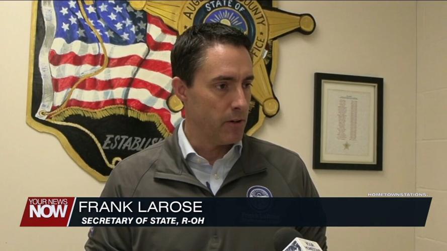 Secretary of State LaRose visits Wapakoneta to check on status of polling locations after storm