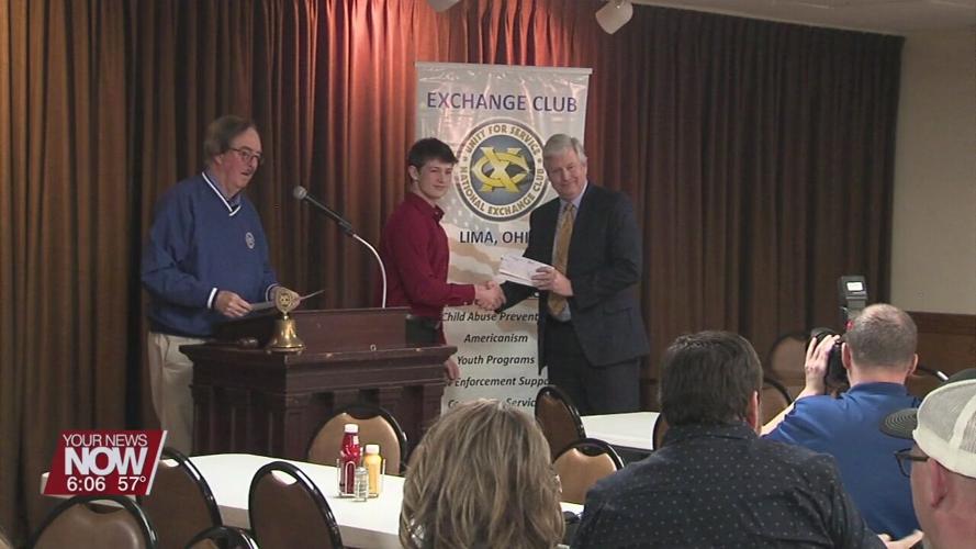 Lima Senior's Dalton Hahn named Exchange Club's Youth of the Year