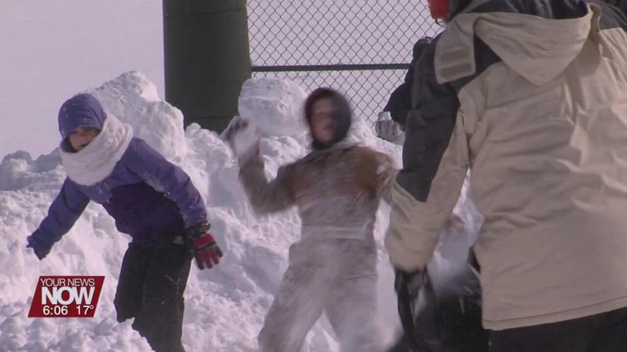 From sledding to snowball fights, lots of fun at Faurot Park after storm