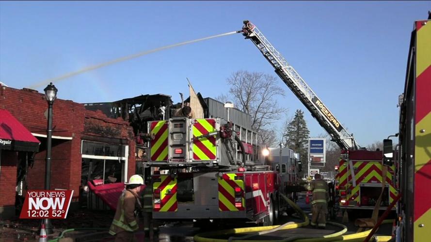 Eleven departments assist with building fire in downtown Rockford