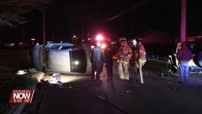 1 person taken to the hospital from a rollover crash on Lima's west side