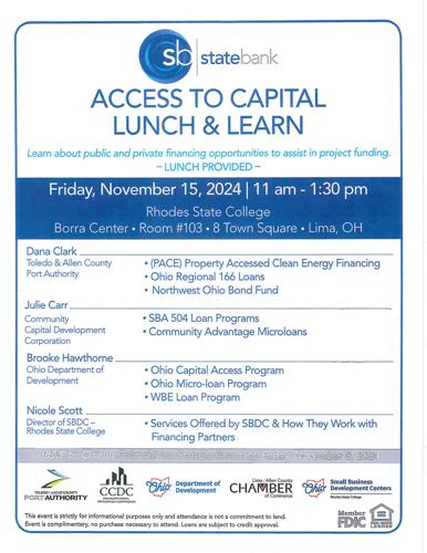 "Access to Capital" Lunch and Learn Flyer