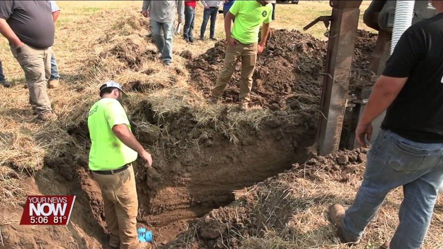 Farmers get a chance to see technological advances in the installation of drain tile at Ohio State Lima