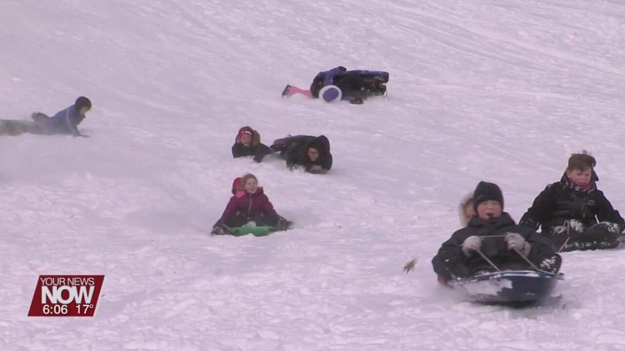 From sledding to snowball fights, lots of fun at Faurot Park after storm