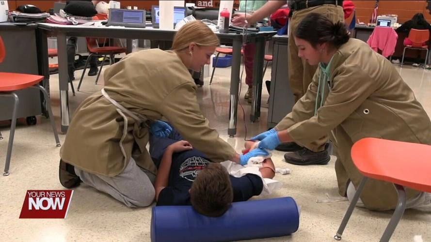 Elida students preview various career fields in a hands-on setting with Career Connections class