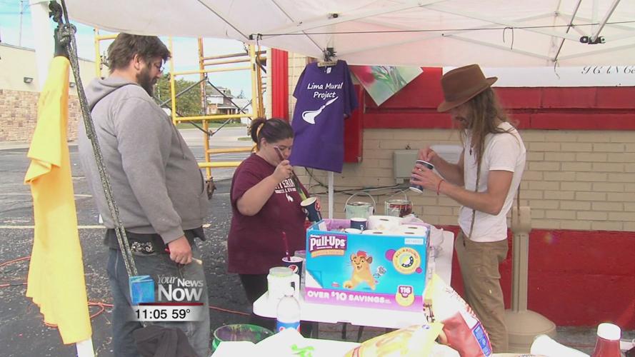 I Can Celebration Ministries works on church mural