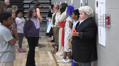 Spencerville Elementary students bring history to life with a living wax museum