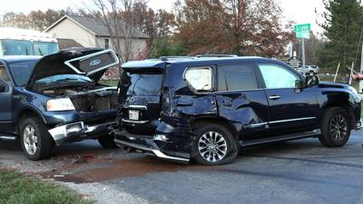 One person taken to the hospital after a three-vehicle crash in Allen County