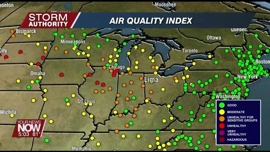 Smoke from the Canadian wildfires blows back into West Central Ohio