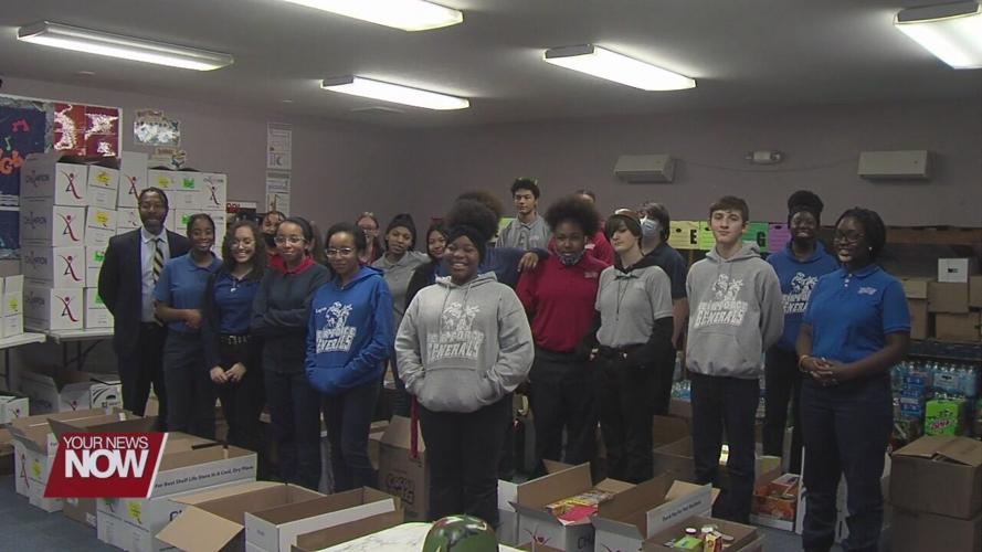 Heir Force Community School collects more than 10,000 items in Christmas Food Drive