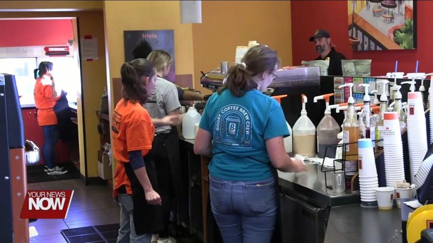 Allen County law enforcement takes part in National Coffee with a Cop Day