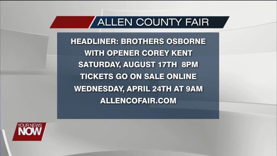 Brothers Osborne and Corey Kent will be performing at the 2024 Allen County Fair