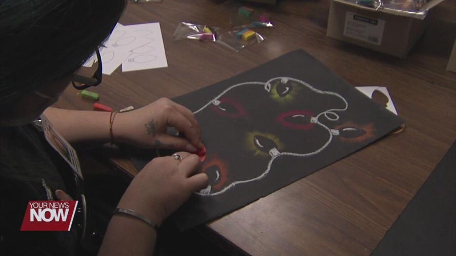 Kids get a chance to be creative over Christmas break with a holiday "ART TO GO" bag from ArtSpace/Lima