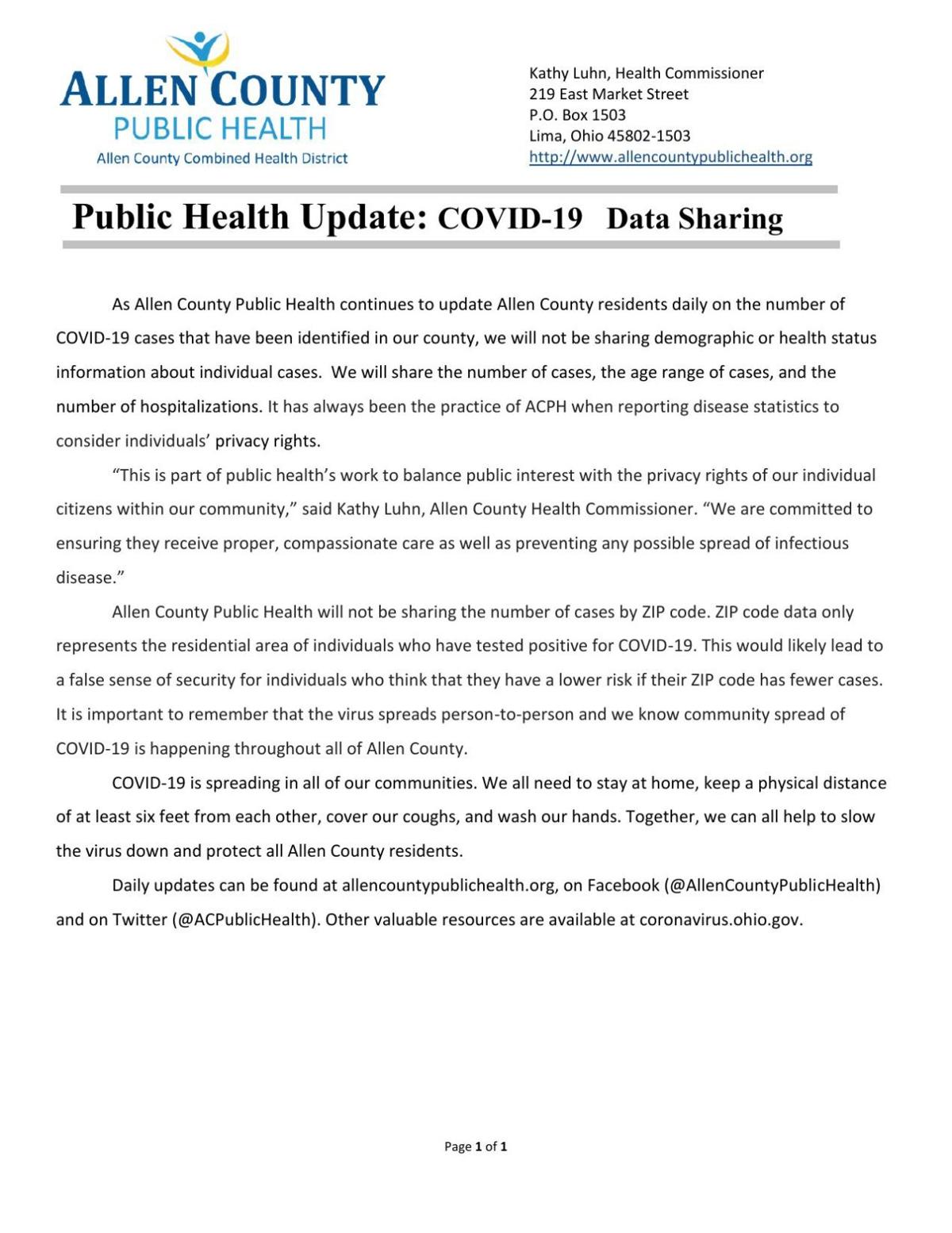 Allen County Public Health Announces What Data Will Be Released From Covid Cases News Hometownstations Com