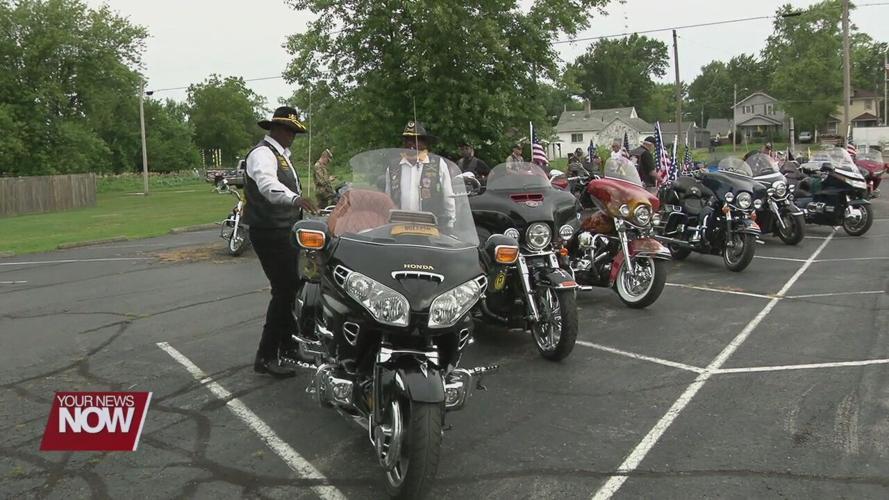 Buffalo Soldiers Motorcycle Club helps escort funeral procession