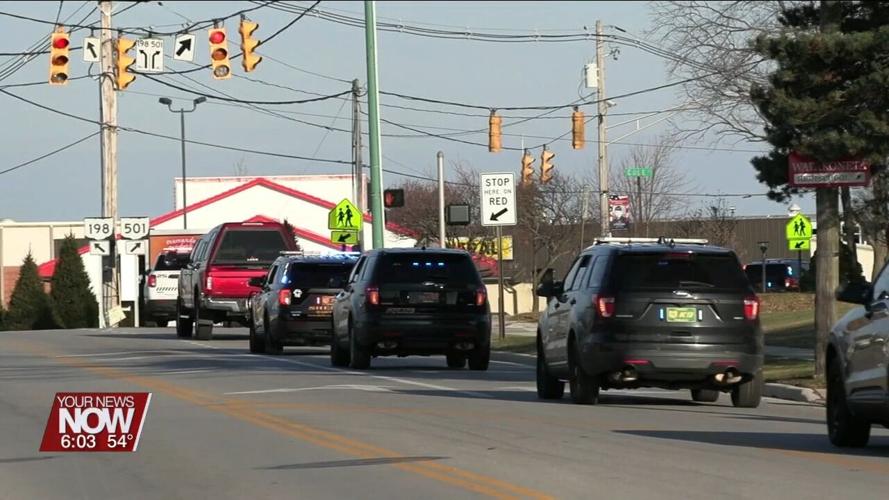 Law Enforcement and Residents Say Final Goodbyes to Retired Wapakoneta Police Department K-9 Rico