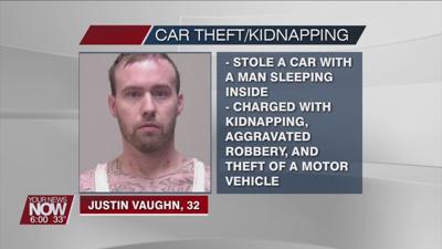 A Tiffin man arrested after stealing a car with another man sleeping inside