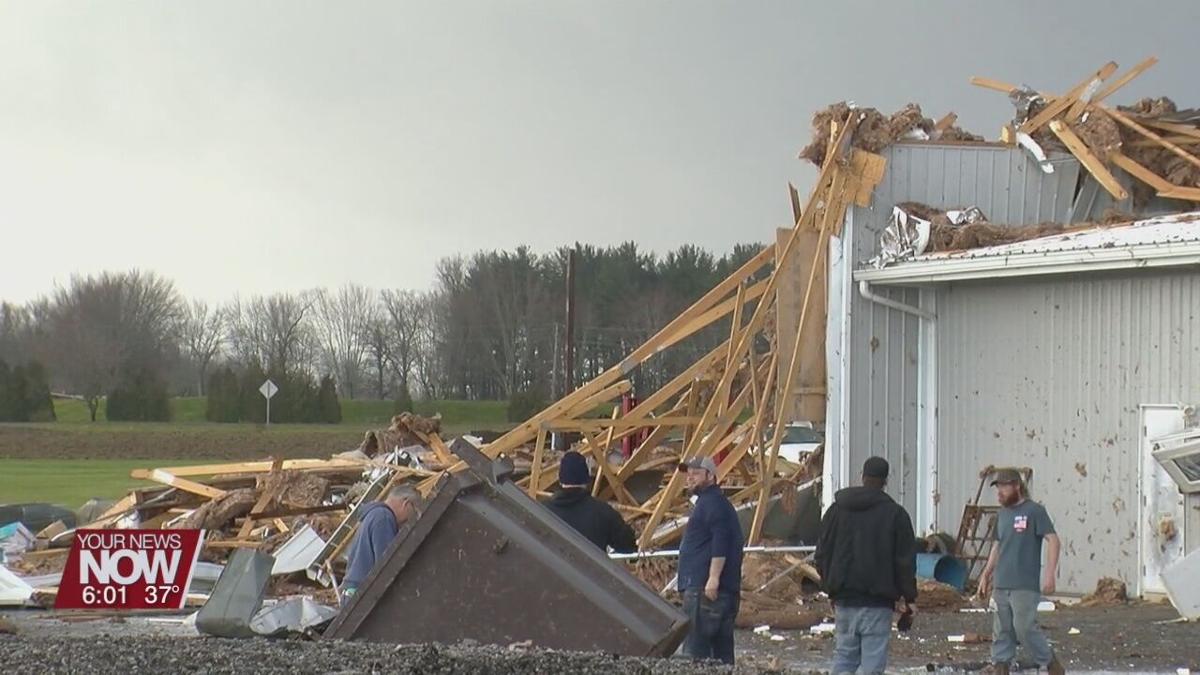A possible EF1 tornado hit outside of Ada Saturday morning