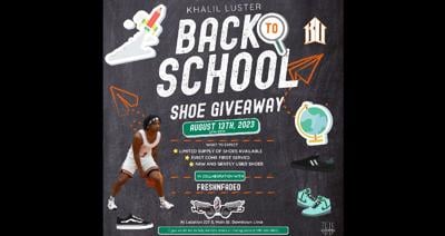 Back to School Shoe Giveaway Flyer